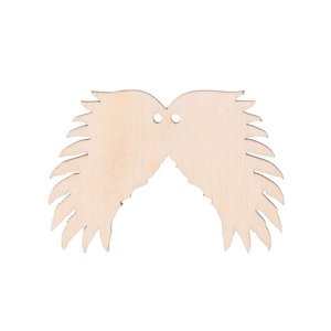 Dřevěná andělská křídla III s dírkou 6 x 4 cm