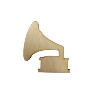 Dřevěný gramofon 7 x 6 cm