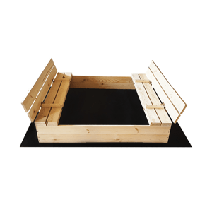Dřevěné pískoviště s lavičkami 120 x 120 cm