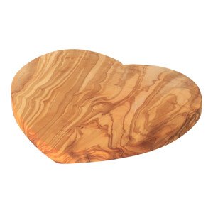 Prkénko ve tvaru srdce z olivového dřeva