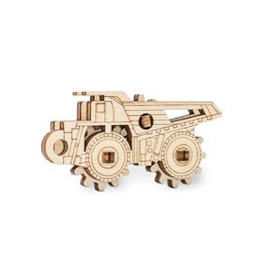 Malé dřevěné mechanické 3D puzzle - Belaz