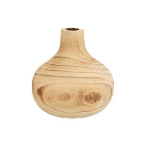 Dřevěná kulatá váza Ø18 cm
