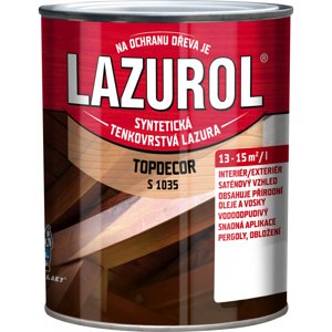 Lazurol Topdecor S1035 lazura na dřevo 0,75 L - více barev Zvolte barvu:: Kaštan