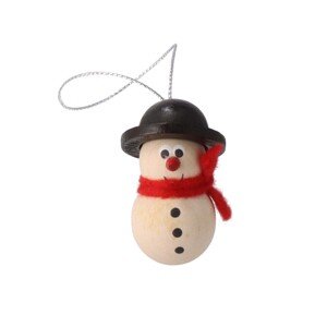 Dřevěná vánoční figurka - sněhulák