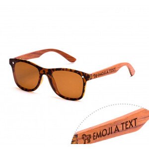 Dřevěné sluneční brýle Luxury hnědé, palisandr - s gravírováním