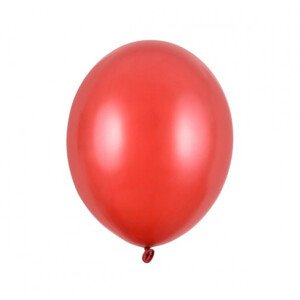 Nafukovací metalické balónky z latexu - červené 10 ks