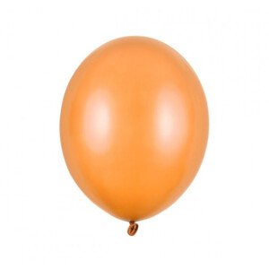 Nafukovací metalické balónky z latexu - oranžová 100 ks