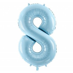 Modrý fóliový balónek ve tvaru číslice ''8''
