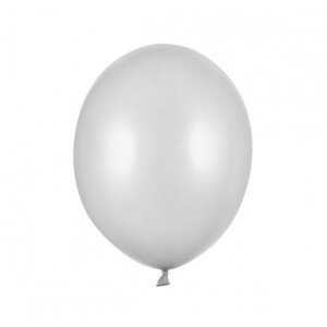 Nafukovací metalické balónky z latexu - stříbrné 50 ks
