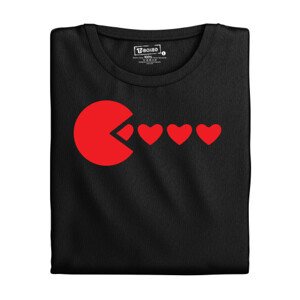 Dámské tričko s potiskem “Pacman se srdíčky - červený”