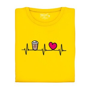 Pánské tričko s potiskem “Tlukot srdce – káva to go”