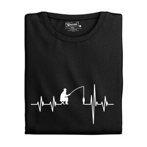 Dámské tričko s potiskem "Srdeční tep Rybářka"
